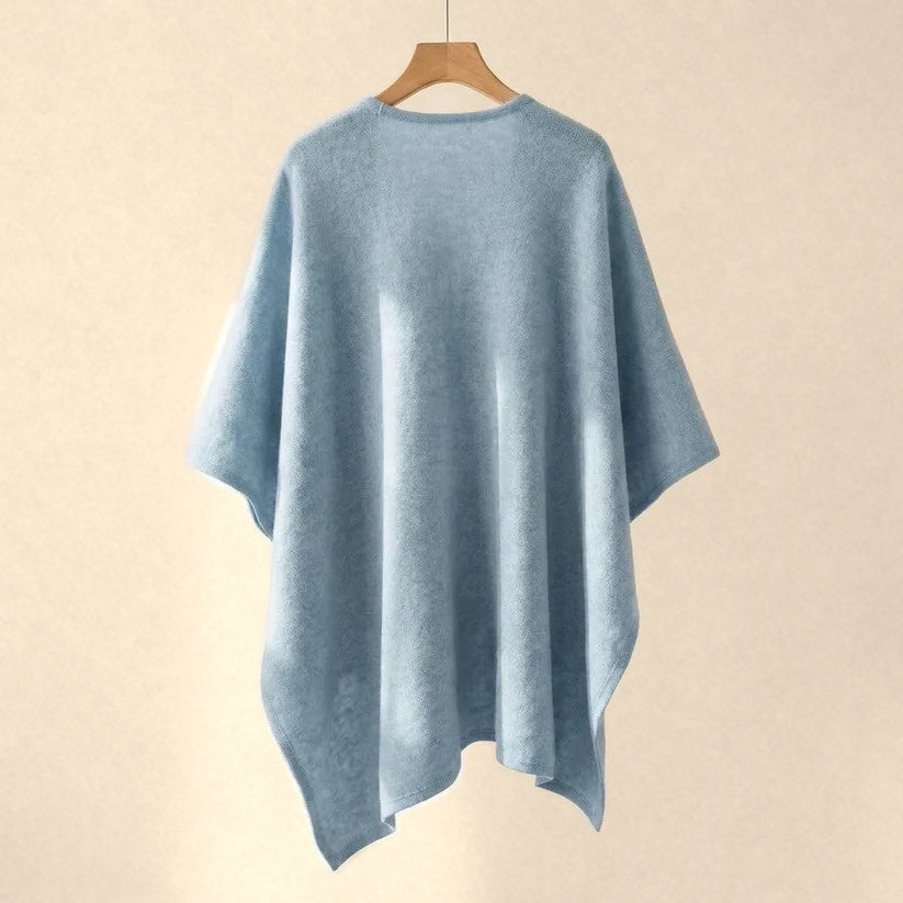 Stugans Poncho i Røykblå